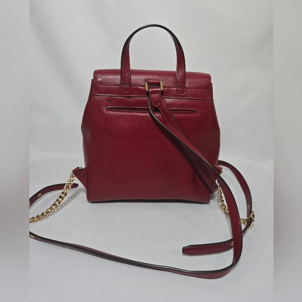 Michael Michael Kors Whitney Maroon MD Backpack Leather Purse